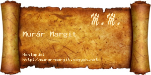 Murár Margit névjegykártya